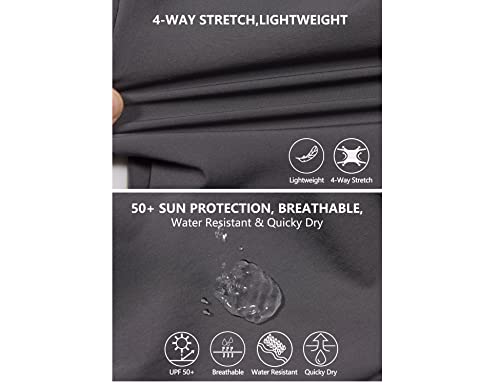 Mapamyumco Women's Stretch Golf Pants Quick Dry Lightweight Upf 50+ For Hiking Trekking Zipper Pockets Grey L #TOP5