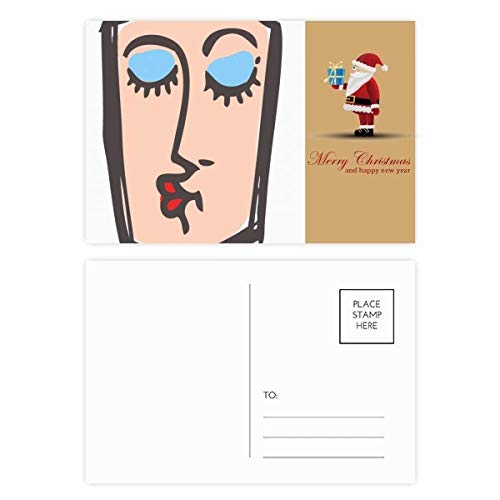 Cartes postales Père Noël abstrait (lot de 20) pour vœux de fin d'année
