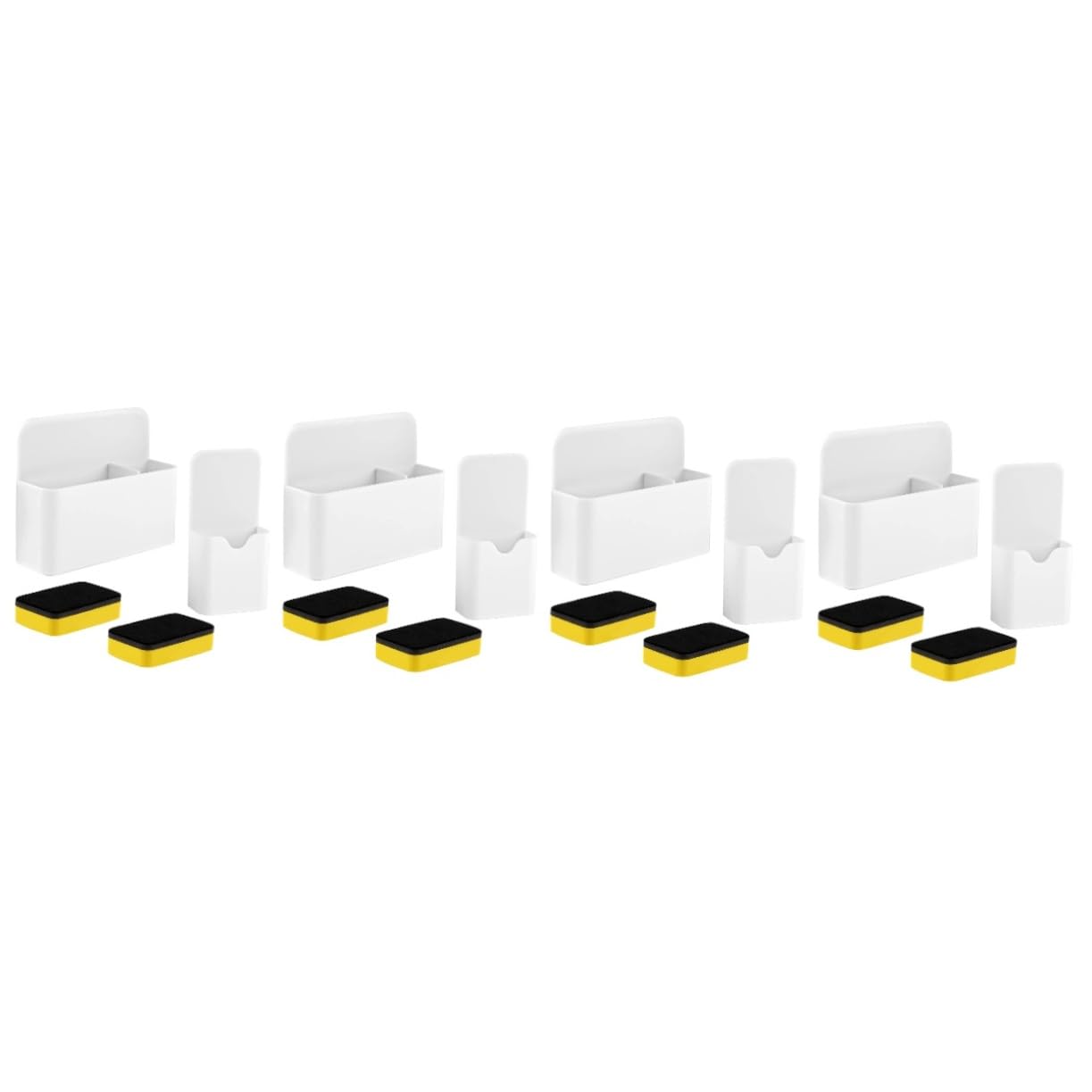 DOITOOL 4 Set Supporto Magnetico per e Cancellini per Lavagna Organizer Scrivania Materiale Resistente e Antigraffio per Casa e Ufficio