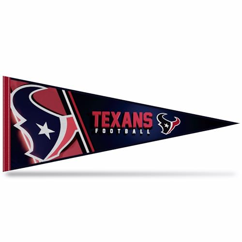 Rico Industries NFL Football Houston Texans Primary Logo 12" x 30" Felt Wall Décor Pennant - Great for Home/Bed Room/Man Cave Décor