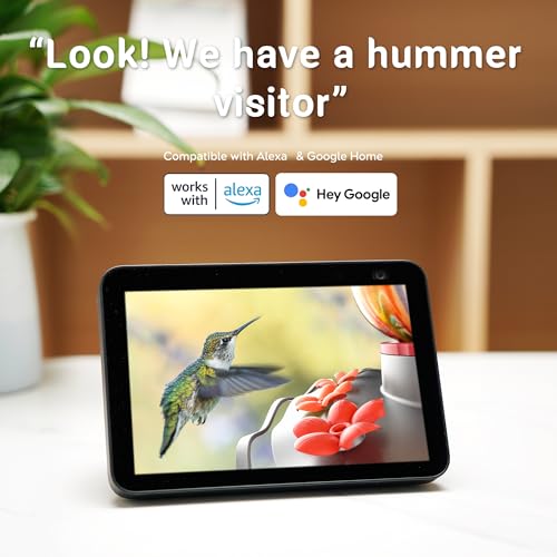 BBPECO Glass Smart Hummingbird Feeder with 2K HD Camera Solar Powered - AI Identify & Water Detection, Instant Notification, Leakproof & Ant Moat, Work with Alexa & Google Assistant