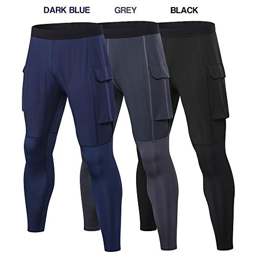 Ajcoflt Calças esportivas masculinas Leggings de secagem rápida respirável Calças de ginástica Leggi
