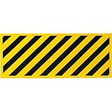KSIGN Zuschnitte für Flächenschutzprofile, gelb/schwarz, Folie, selbstklebend, 980x380mm