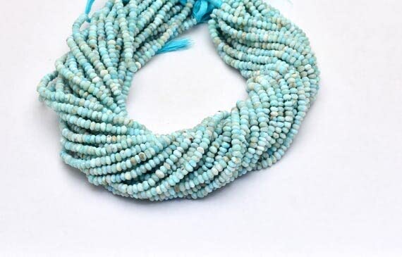 Larimar Rondelle Beads LKBEADS : des perles facettées lumineuses pour raviver vos bijoux ternes