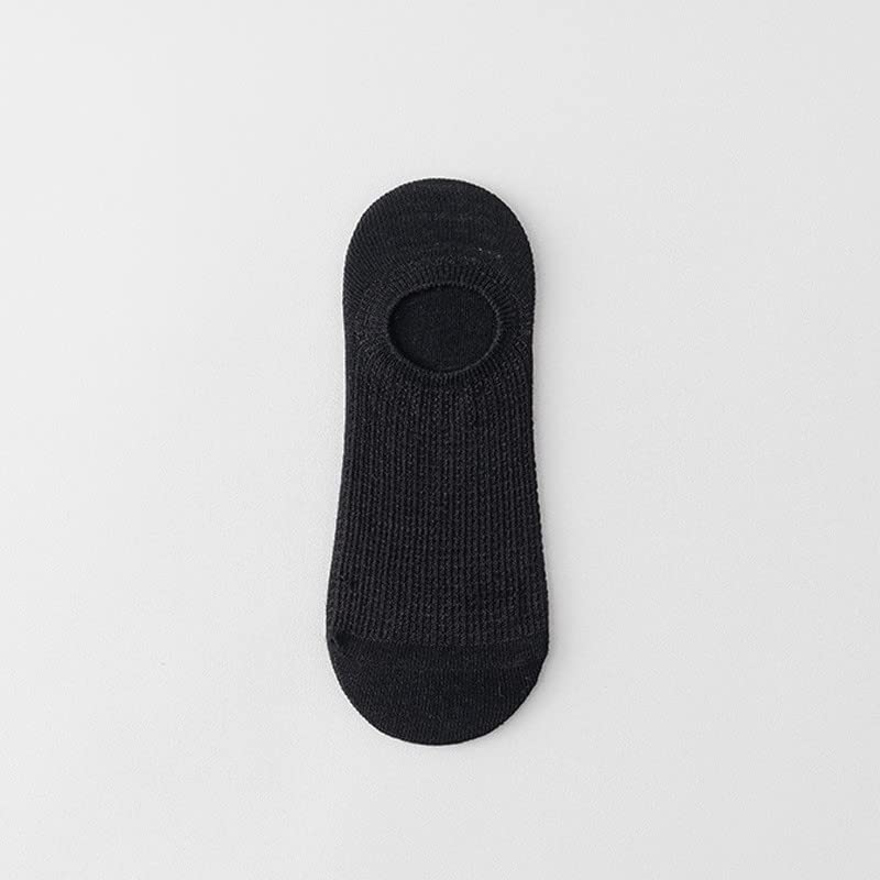YOLAI Men No Show Liner Socks Solid Low Cut Socks Summer Breathable Lightweight Ankle Socks (Black, One Size)2