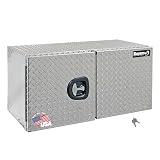 Buyers Products 1702235 Underbody Truck Tool Box with Barn Doors, 24x24x36 Inch, Diamond Tread Aluminum, Made in USA, Compression Latch, Weather Resistant, Toolbox for Flatbeds, Trailers & Work Trucks