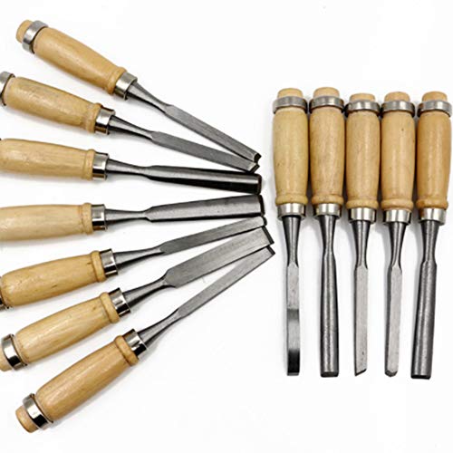 QZHDX Carving Tool Set,Hand Carving Chisels with File,Wood Sculpturetool for Engraving on Wood Carving DIY Wood Craft(14 Pieces) - Image 2