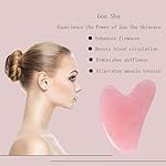 Gua Sha Jade Stone Gua Sha Massage Tool, Guasha Tool for Face and Body Skin Massage. Tools for SPA Acupuncture, Pink Stone for Body Face Neck and Eye, Skin Care Gift for Woman (Pink) - Image 3