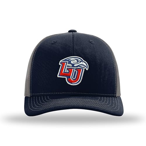 Sport Your Gear Liberty Flames Officially Licensed Trucker Hat – “The Standard” Collection – Richardson Structured Mid Pro Snapback Cap – OSFM Adjustable Mesh Back