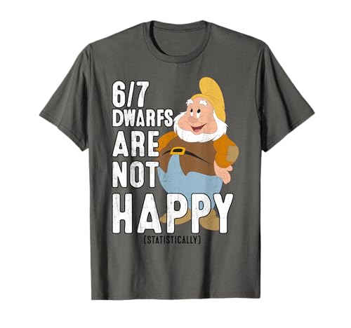 T-shirt Disney Blanche-Neige 7 Dwarfs imprimé coton col rond pour adulte