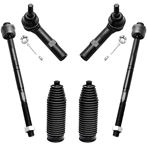 Image of Detroit Axle - Front End Kit for 2007-2013 Chevy Silverado 1500 GMC Sierra 1500 Tahoe Cadillac Escalade, Upper Control Arms Tie Rods Boots & Bellows Sway Bars Lower Ball Joints Wheel Lug Nuts
