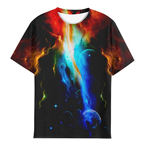 Image of EOWJEED Kid Shirts 3D Graphic Printed T-Shirts for Boys and Girls Tees 6-16 Years - - 11-13 Years
