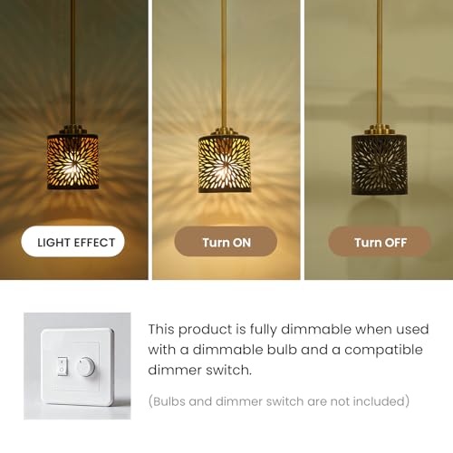 ALUCSET Bronze Gold Pendant Lights Kitchen Island, 2 Pack with Plug in Cord - image 5