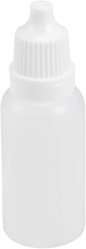 Frasco cuentagotas de plástico, 0.5 fl oz  0.5 oz Botellas de gota de boca pequeña Frasco cuentagotas de líquido para ojos comprimible vacío 50pcs