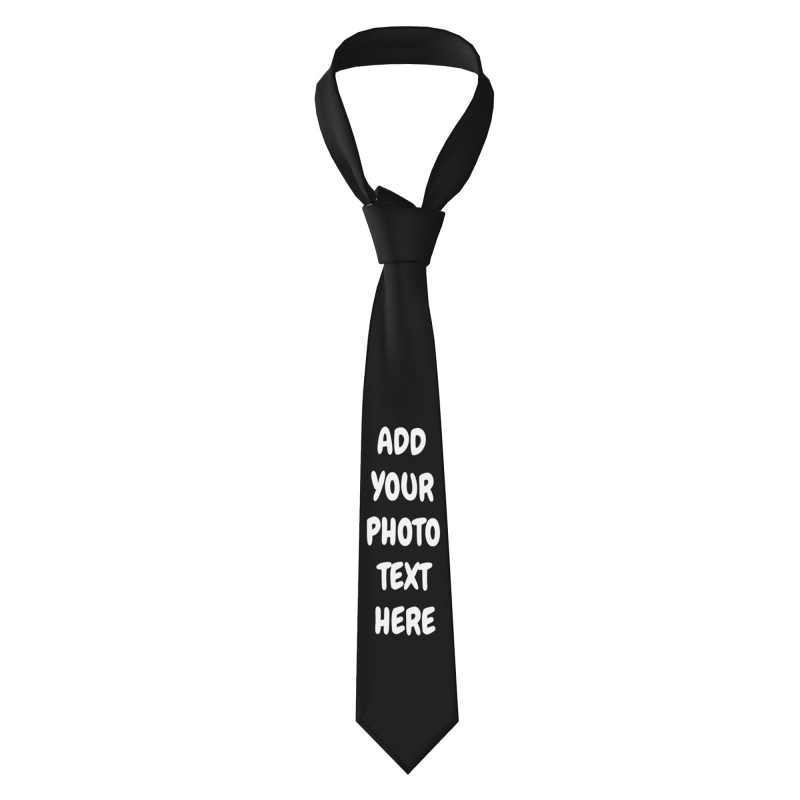 Gqwjksz Men's Style02 Custom Photo Tie Custom Necktie Personalized Necktie Custom Image Text Neckties Wedding Gift, Gifts For Dad Father's Day