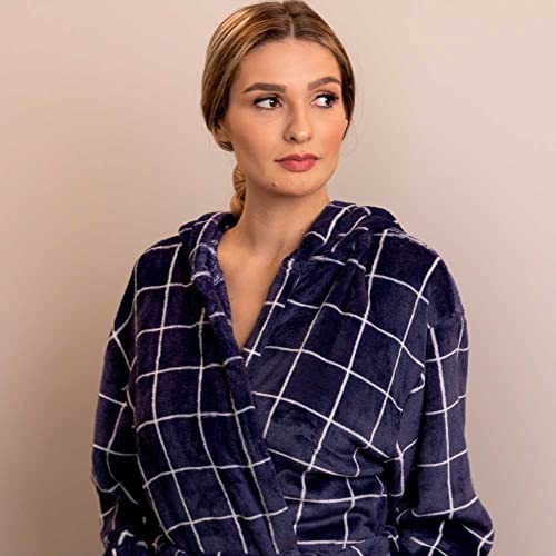Roupão c/ Capuz Flannel Charme Adulto Appel - Square marinho