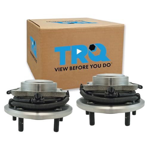 Image of TRQ Rear Driver and Passenger Side Wheel Bearing and Hub Assembly Set 2 Piece Compatible with 12-16 Chrysler Town and Country 12-20 Dodge Grand Caravan 12-15 Ram C V 12-14 Volkswagen Routan