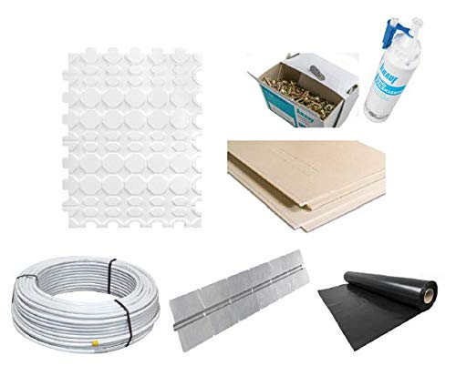 Preisvergleich Produktbild Fußbodenheizung Trockenbau Paket 17 m² - Knauf Fertigteil-Trockenestrich Platte