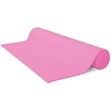 Bean Products 60”x24” Non Slip Yoga Mat for Exercise - 3mm Thick Comfortable Workout Floor Mat for Kids - Eco Friendly Foldable Yoga Mat for Yoga, Pilates, Gym and Stretching, Bubble Gum