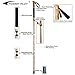 FOREST PILOT Trekking Pole- 1-pc Pack - Adjustable Hiking or Walking Stick –Strong, Natural Beech Wood - Quick Adjust Flip-Lock - Beech Wood Grip, Leather Strap (Black)