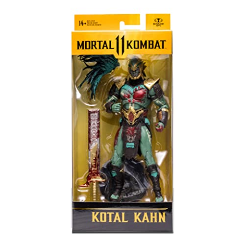 Mcfarlane Toys Mortal Kombat Kotal Kahn (Bloody) 7" Action Figure With Accessories #TOP7