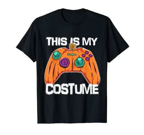 Halloween Gamer Pumpkin Gaming Controller This Is My Costume Maglietta
