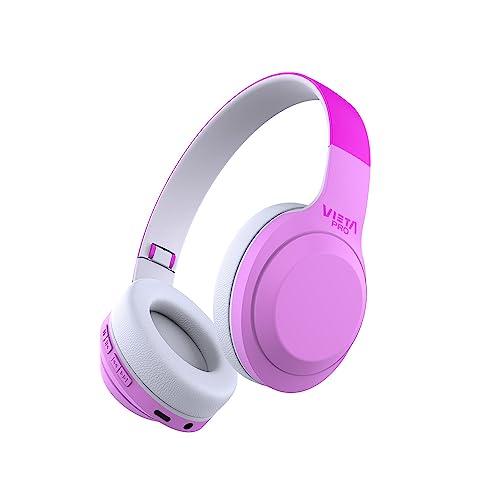 Vieta Pro Auriculares Inalámbricos Diadema para Niños, Cascos Bluetooth con Micrófono inalámbrico Incorporado, Auriculares Plegables, Micro SD, Volumen Limitado Seguro para Celulares/PC/TV Kids 2