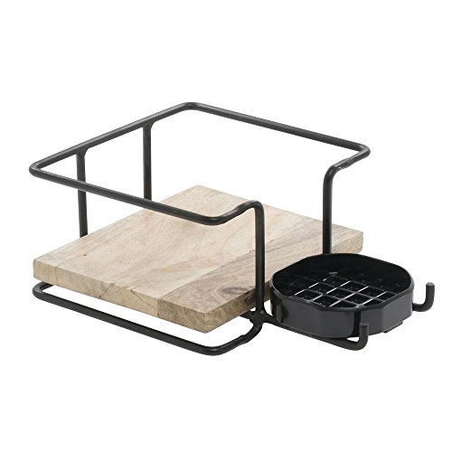 HUBERT Airpot Holder for Thermal Airpot Coffee Dispensers Mango Wood - 7 1/2