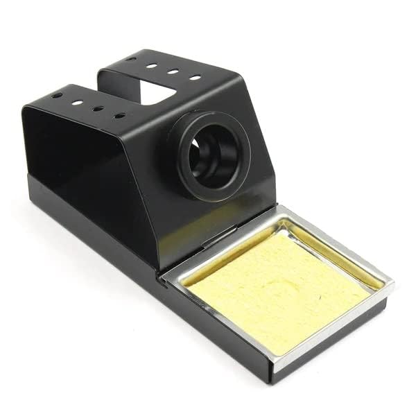 QBM Metal Soldering Iron Stand Solder Base Welding with Sponge for All Model Soldering Station (Black)-image-41