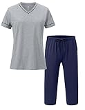 Pijama de algodón para mujer: pijama de verano para mujer agradable al tacto, suave, transpirable y cómodo, se adapta a tu piel y te garantiza un buen descanso nocturno todos los días.