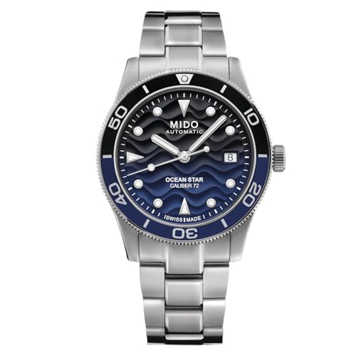 MIDO Ocean Star 39 - Swiss Automatic Watch for Men & Women - Blue Dial - Case 39mm - M0269071104100