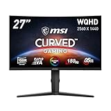 MSI 湾曲ゲーミングモニター MAG 275CQRF QD E2 27インチ/WQHD/Rapid VAパネル/180Hz/量子ドット/0.5ms(GTG)/HDMI 2.0b/DP1.4a/Adaptive-Sync/AIビジョン/USBハブ機能/HDR/メーカー3年保証