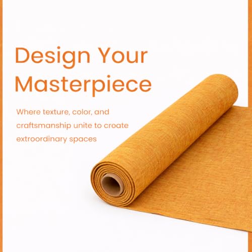 Image of Unstitched Cotton Fabric for Men and Women - Light Weight Trending Self Pattern Khadi Cotton Fabric Material (5 Meter, Light Orange)