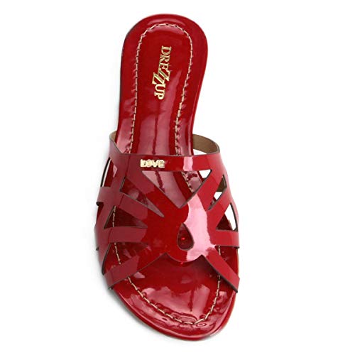Rasteira Drezzup Vazada - Vermelho - 34