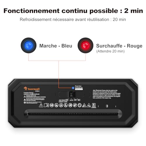 Bonsaii Destructeur de Documents 6 Feuilles, Coupe Droite P-2 – vue 6