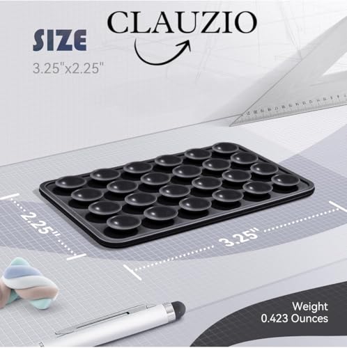 CLAUZIO Silicone Suction Phone Case Adhesive Octo Cup Buddy Mount - Anti-Slip Holder, Hands-Free Phone Accessory for iPhone and Android - Sticky Grip for Selfies, Videos (Black)