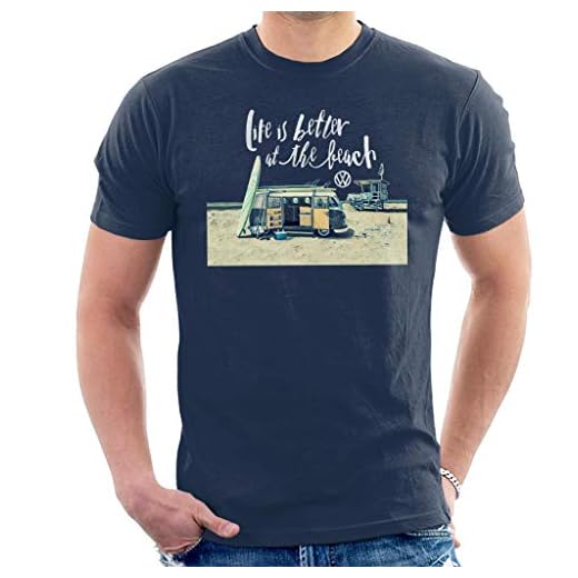 Volkswagen Life Is Better by The Beach Camper Men's T-Shirt