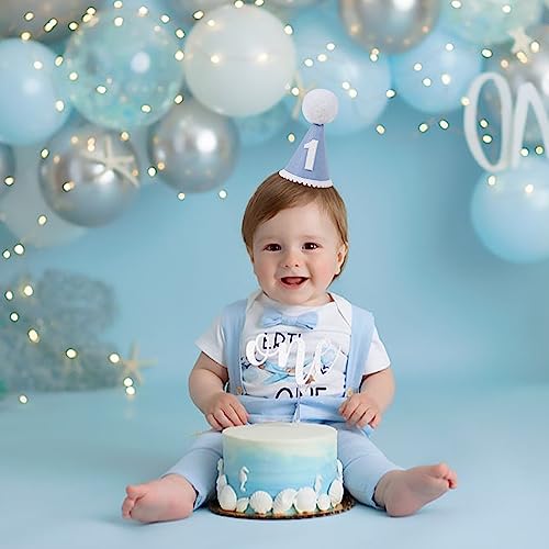 YOUAME Blue 1st Birthday Party Hat - Crown for Birthday Decorations, Photo Props, and Dressing by YOUAME - Image 5