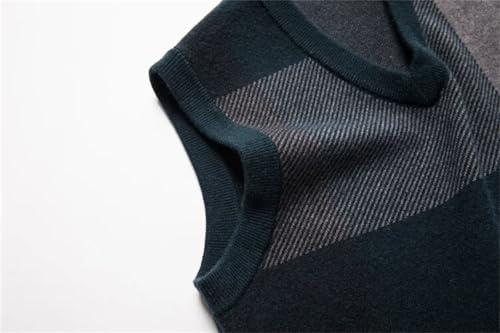 UIOKLMJH Men Slim Fit V-Neck Sweater Vest Spring Autumn Casual Lightweight Sleeveless Jumper2