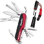 Navaja Multifuncional Morpilot 15 en 1 Navaja Suiz...: ❖【Navaja Suiza 15 en 1】Herramienta Múltiusos de 15 en 1 para satisfacer las diferentes necesidades. La Morpilot navaja suiza con Abrebotellas, Abrelatas, Sacacorchos, Llavero, Navaja, Sacabocados decuero, Aguja, Sierra, Tijeras, Destornillador Ranura...