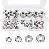Beenlen 200 Pcs 304 Stainless Steel Finishing Cup Countersunk Washers Assortment Kit, Cup Countersun