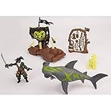 chap mei soldier force  Chap Mei Figurine Pirate avec Accessoires : Pirate, Radeau et Requin