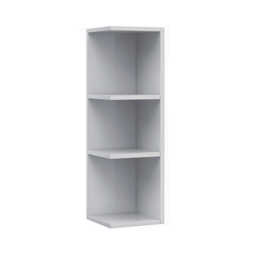 ARKITMOBEL Modulo Rinconero para Baño, Mueble con Estantes, Acabado en Blanco Brillo, Medidas 20 cm (Ancho) x 65 cm (Alto) x 19,​5 cm (Fondo)