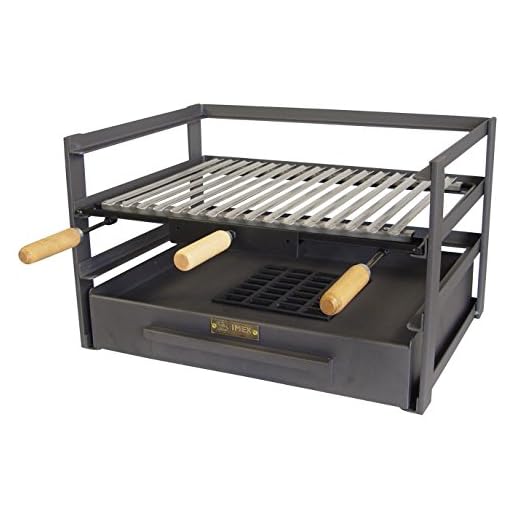 Imex El Zorro – Cajón Barbacoa con Parrilla Inoxidable | 57x41x35 cm | Compacta y Resistente para Jardín y Terraza