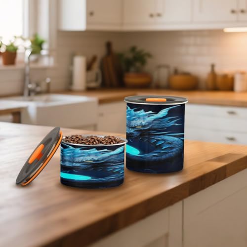 Contenedor de café al vacío Qilmy Blue Dragon 17oz acero inoxidable miniatura 7