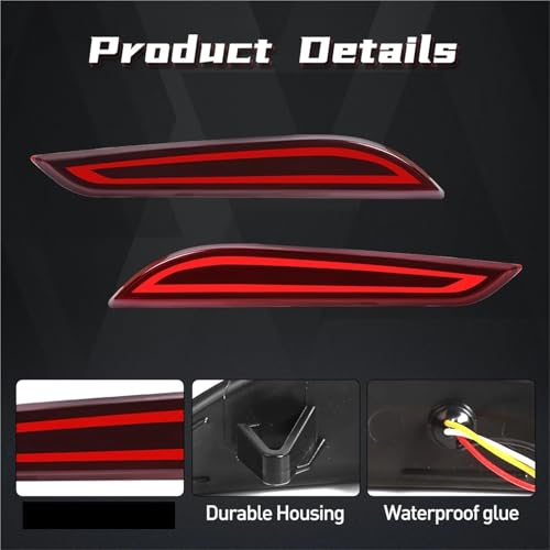 Luces traseras para Chevrolet Cruze 2017 2018 con reflector en rojo 6