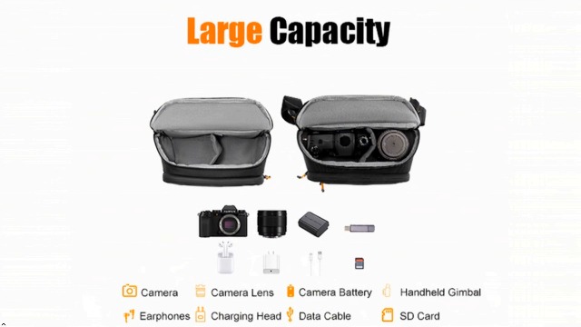 Amazon.com : Cwatcun Camera Sling Bag, DSLR Compact Camera