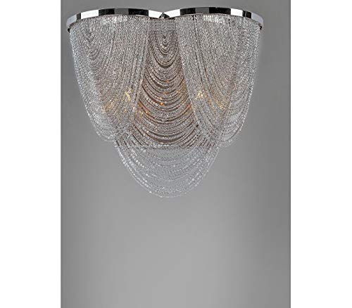 Maxim 21469Nkpn Chantilly Jewelry Chain Wall Sconce, 2-Light Xenon 80 Total Watts, 11" H X 12" W, Polished Nickel #TOP2