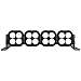 Vision X Lighting 4512011 UNITE Series Modular LED Light Bar - 12" Straight | Blackout Faceplate | Flood Beam - 4 White Flood