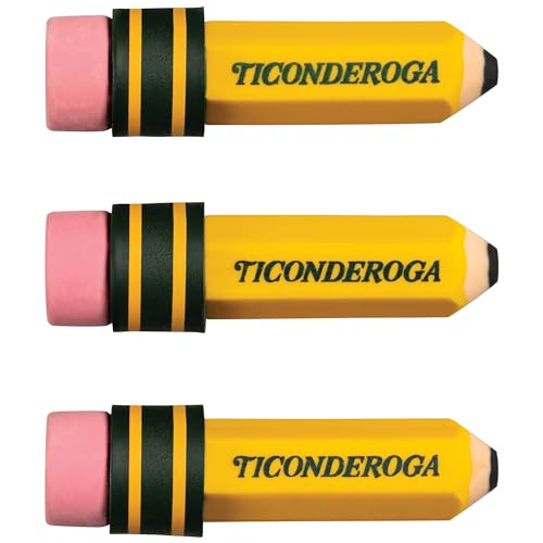 Image of TICONDEROGA Erasers, Pencil Shaped, Yellow, 36-Pack (38936)